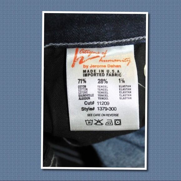 Citizens of Humanity Dark Blue Flare Leg Jeans 25 - Picture 5 of 6